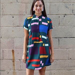 Silk Dusen Dusen Geometric Print Dress XS